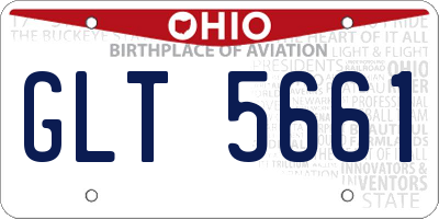 OH license plate GLT5661