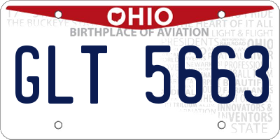 OH license plate GLT5663