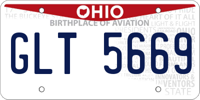 OH license plate GLT5669