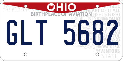 OH license plate GLT5682