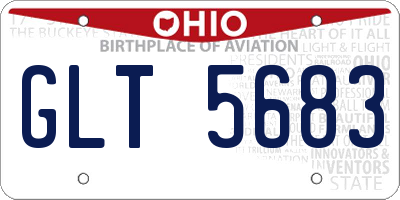OH license plate GLT5683