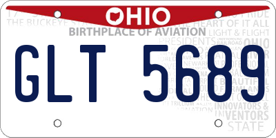 OH license plate GLT5689