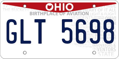 OH license plate GLT5698