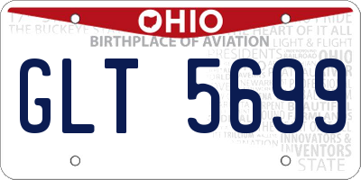 OH license plate GLT5699