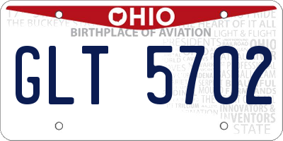 OH license plate GLT5702