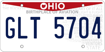 OH license plate GLT5704
