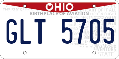 OH license plate GLT5705