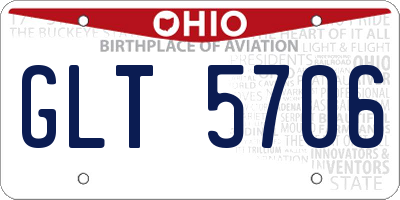 OH license plate GLT5706
