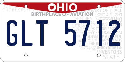 OH license plate GLT5712