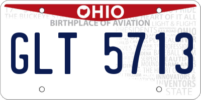 OH license plate GLT5713