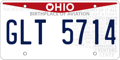 OH license plate GLT5714
