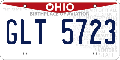 OH license plate GLT5723