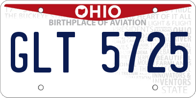OH license plate GLT5725
