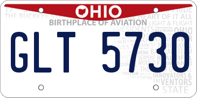 OH license plate GLT5730