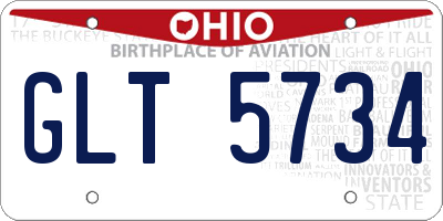 OH license plate GLT5734