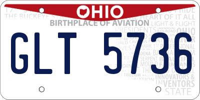 OH license plate GLT5736