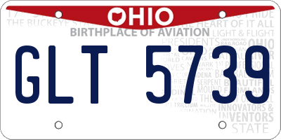 OH license plate GLT5739