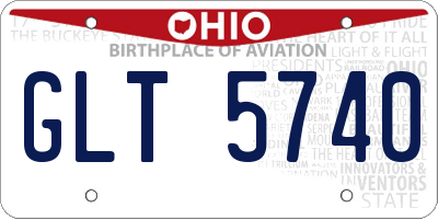 OH license plate GLT5740