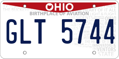 OH license plate GLT5744