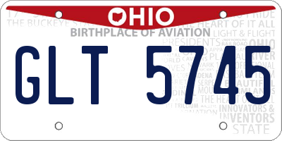 OH license plate GLT5745