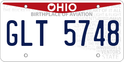 OH license plate GLT5748