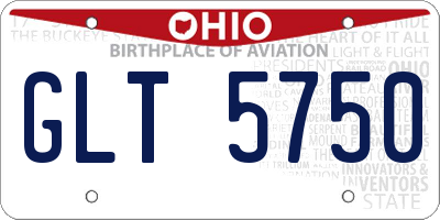 OH license plate GLT5750