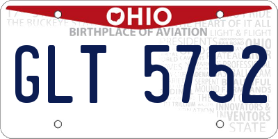 OH license plate GLT5752