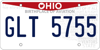 OH license plate GLT5755