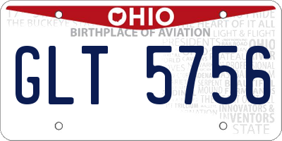 OH license plate GLT5756