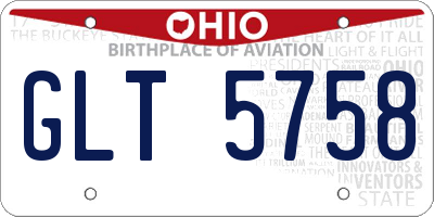 OH license plate GLT5758