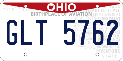 OH license plate GLT5762