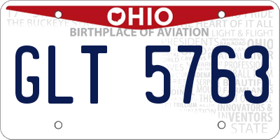 OH license plate GLT5763