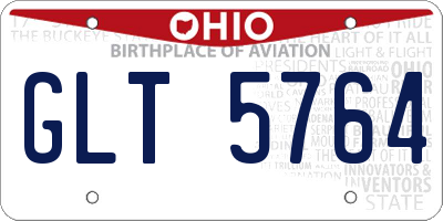 OH license plate GLT5764