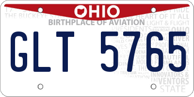 OH license plate GLT5765