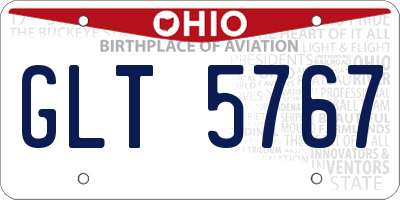 OH license plate GLT5767