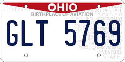 OH license plate GLT5769