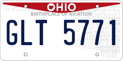 OH license plate GLT5771
