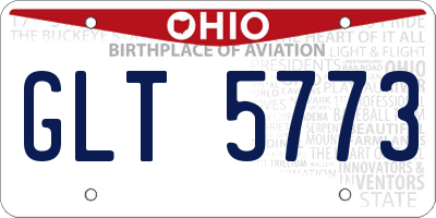 OH license plate GLT5773