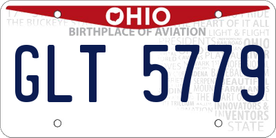 OH license plate GLT5779