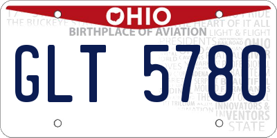 OH license plate GLT5780