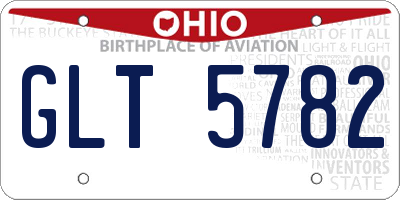 OH license plate GLT5782