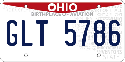 OH license plate GLT5786
