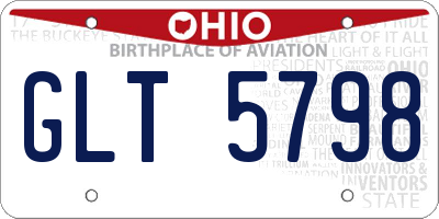 OH license plate GLT5798