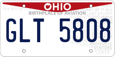OH license plate GLT5808