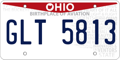 OH license plate GLT5813