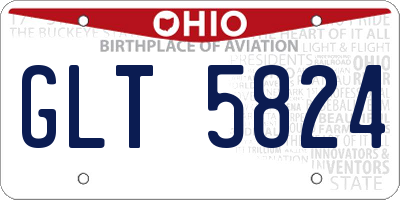 OH license plate GLT5824