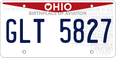 OH license plate GLT5827
