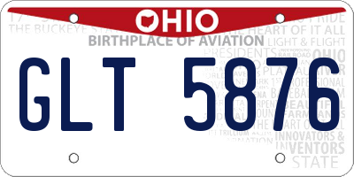 OH license plate GLT5876