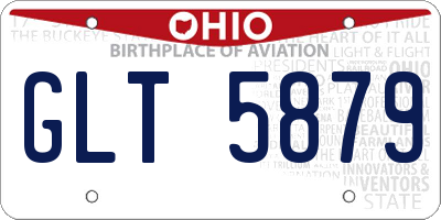 OH license plate GLT5879