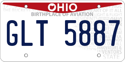 OH license plate GLT5887